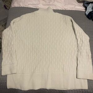 lululemon athletica women’s mock Ivory Turtleneck Sweater
